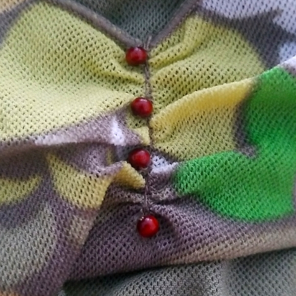 🦋Sigrid Olsen Layered Leaf Print Top - Picture 4 of 7